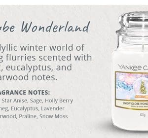 NEW YANKEE CANDLE CHRISTMAS SCENTS - SNOW GLOBE WINTERLAND LARGE